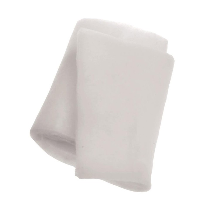 Synthetic fleece, white, 25x100cm