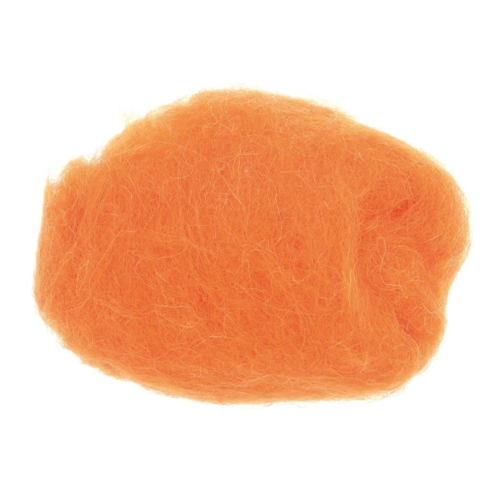 Schafwolle 30g orange 100% natur