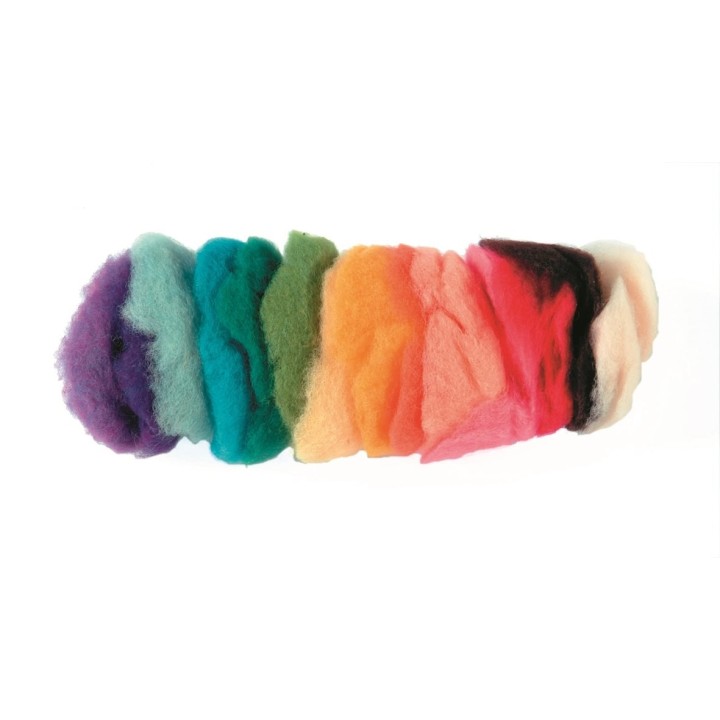 Laine de mouton 10x10g mix 100% naturelle