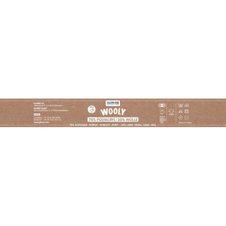 Wooly 70% acryl./30% laine,50g naturel