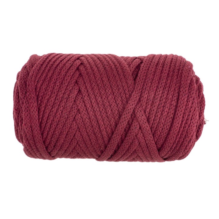 Makramee Cord 3mm 250g, gewebt bordeaux