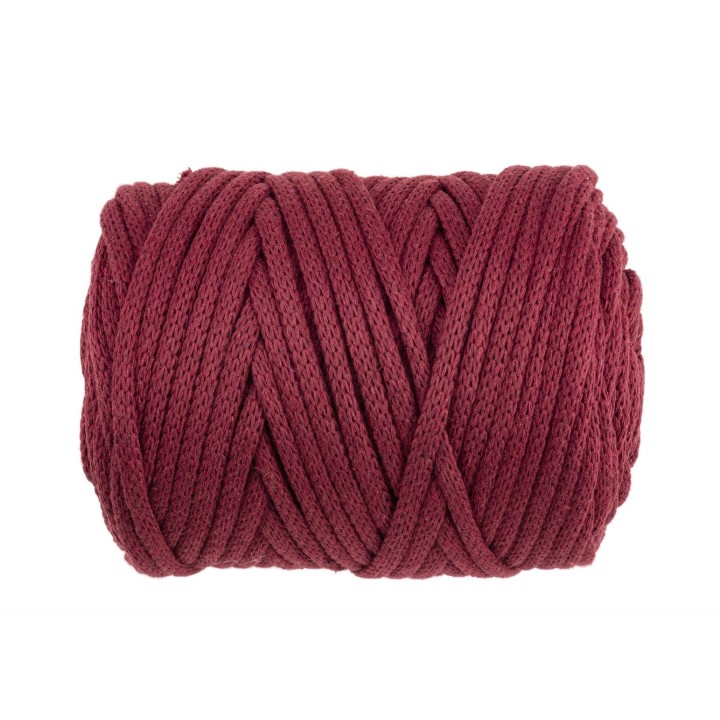 Makramee Cord 5mm 500g, tissé bordeaux