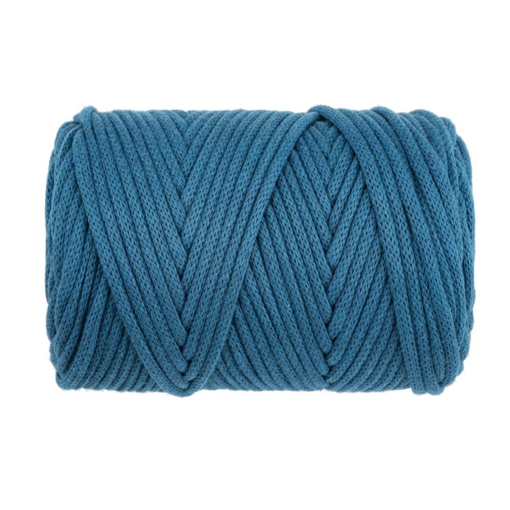 Makramee Cord 5mm 500g, tissé turquoise