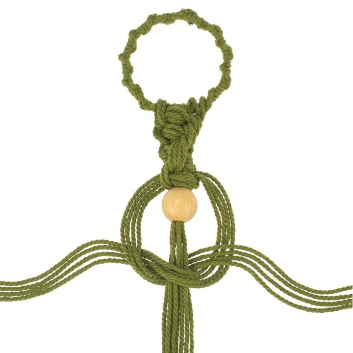 Makramee Rope 3mm 250g câblé olive