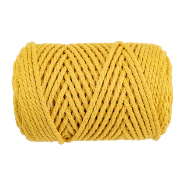 Makramee Rope 3mm 250g gedreht senfgelb