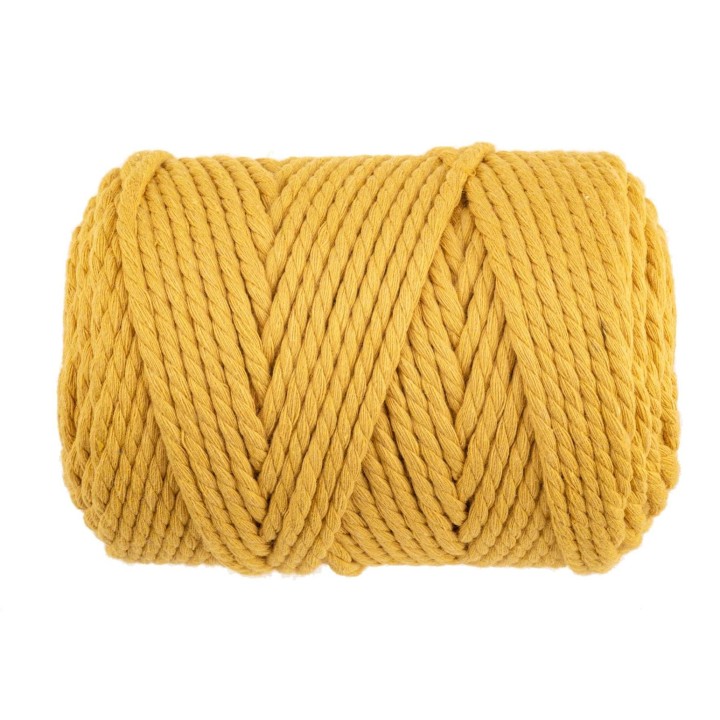 Makramee Rope 5mm 500g gedreht senfgelb