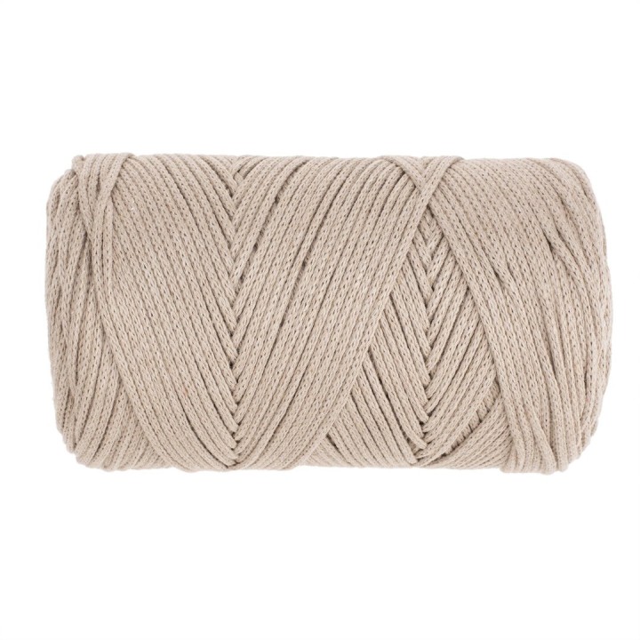 Makramee Cotton 2mm 250g taupe