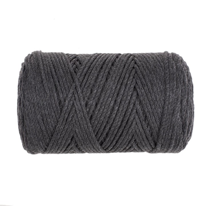 Makramee Cotton 2mm 250g anthrazit