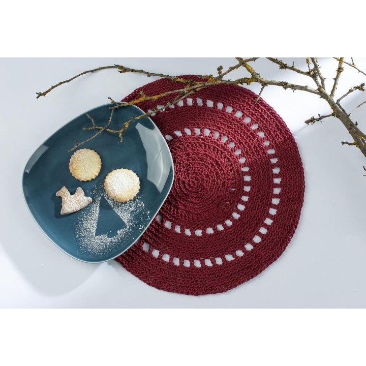 Makramee Cotton 2mm 250g bordeaux