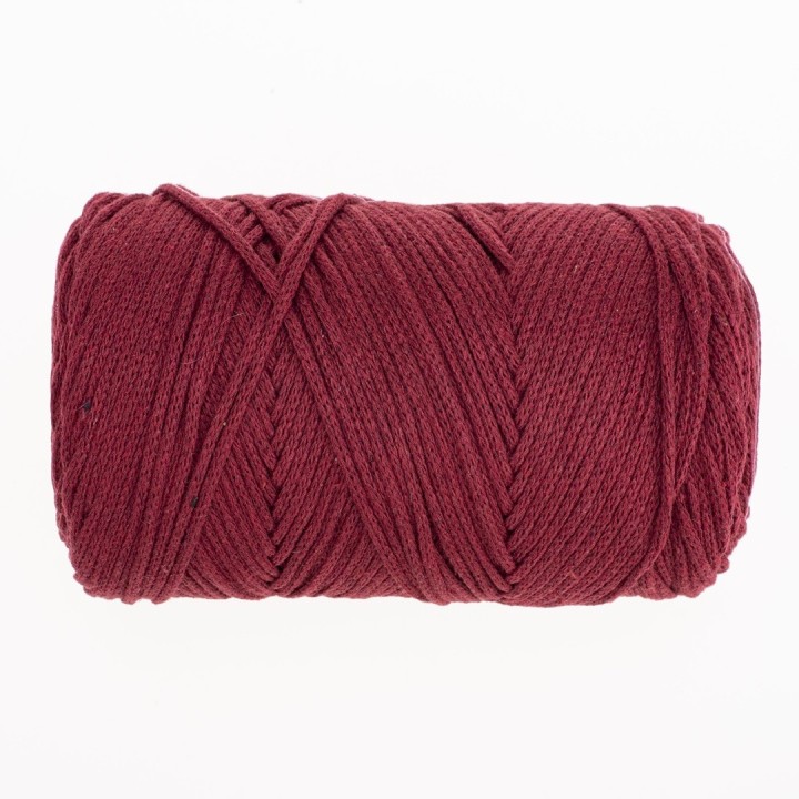 Makramee Cotton 2mm 250g bordeaux