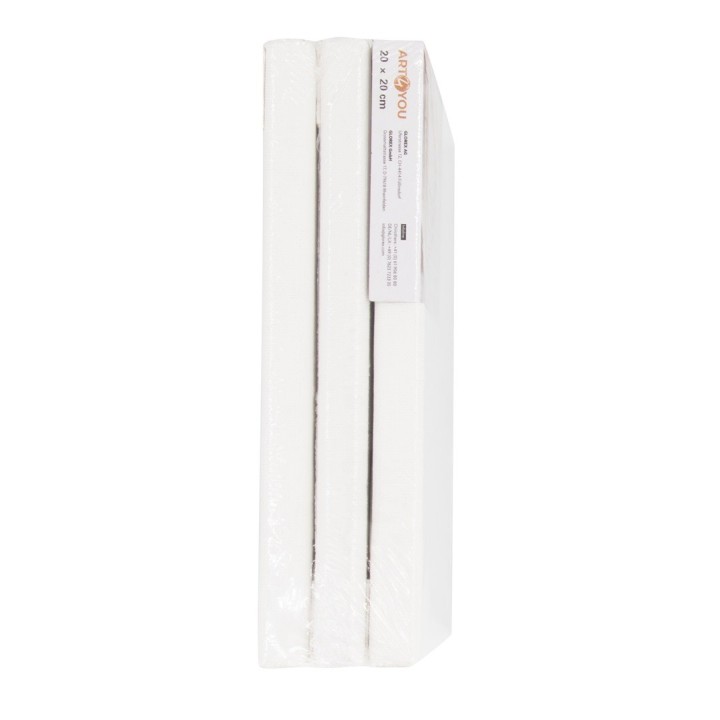 Keilrahmen-Set 3St. 1,7cm 20x20cm, 330g/m2 FSC Pinie