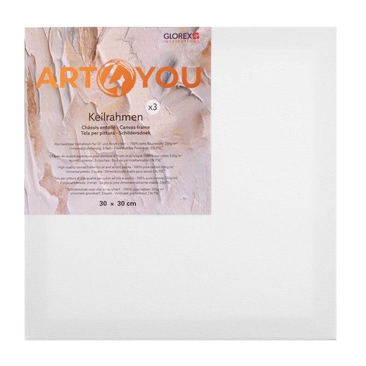 Canvas frame 3pcs 1,7cm 30x30 330g/m2 FSC pine