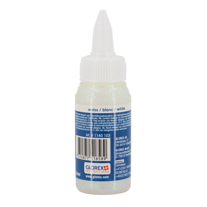 Glitterglue Flasche 60ml Dosierverschluss weiss