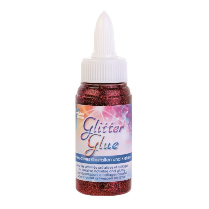 Glitterglue Flasche 60ml Dosierverschluss rot