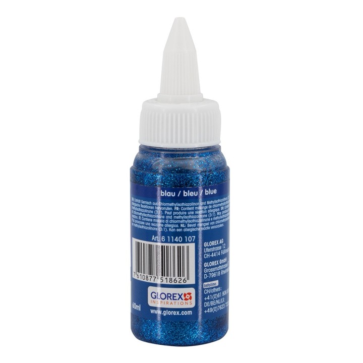 Glitterglue Flasche 60ml Dosierverschluss blau