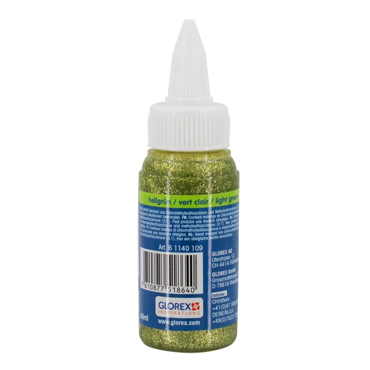 Glitter glue 60ml light green