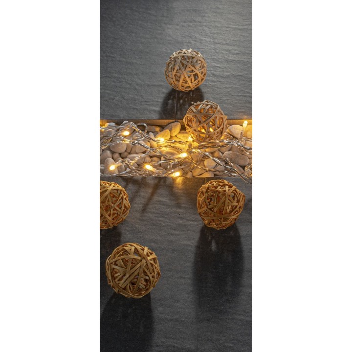 LED- Lichterket transp.10-teilig Schalter, lineare Abstand 25cm