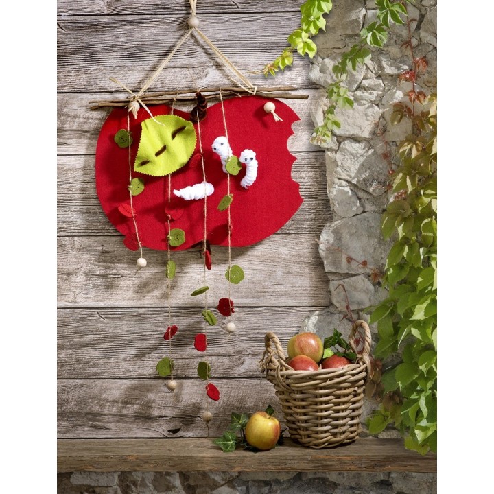 Feutrine 45cm x 2,5m rouge, rouleau