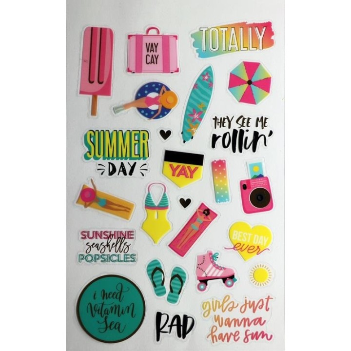 Livre de stickers, Summer Fun 6 pages