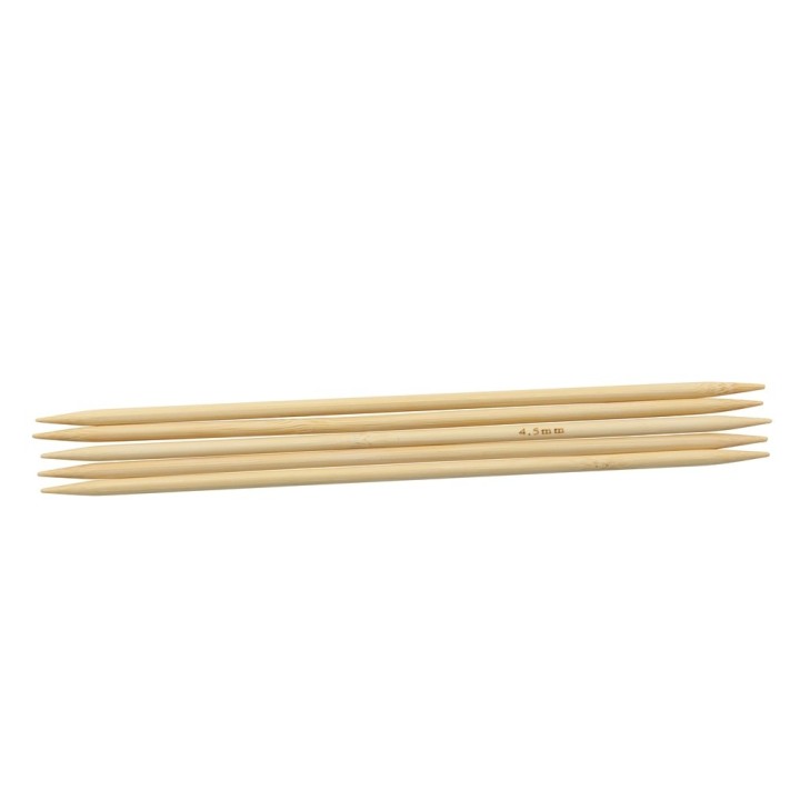 Aiguilles à tricoter en bambou 4,5mm 20cm