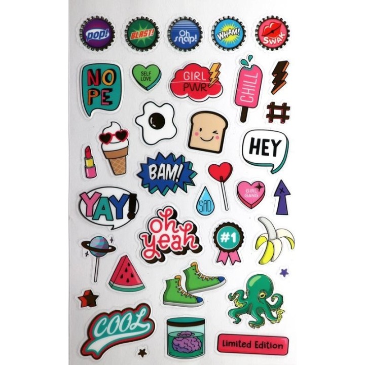 Sticker-Buch, Retro Pop Art 6 Seiten