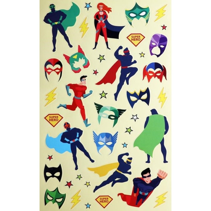 Sticker-book, Comic heros 6 pages