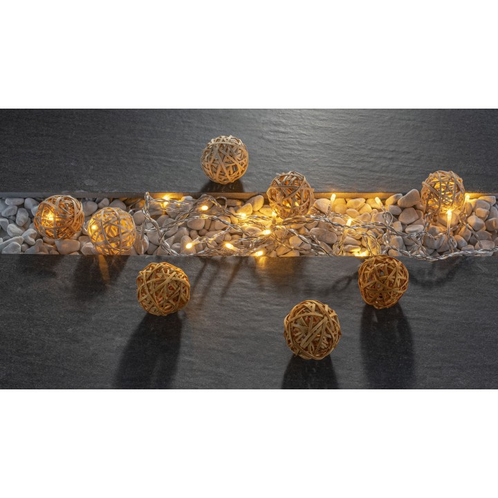 LED-Mini guirlande lumin./20 l transp.,inter.,linéaire,d=25cm
