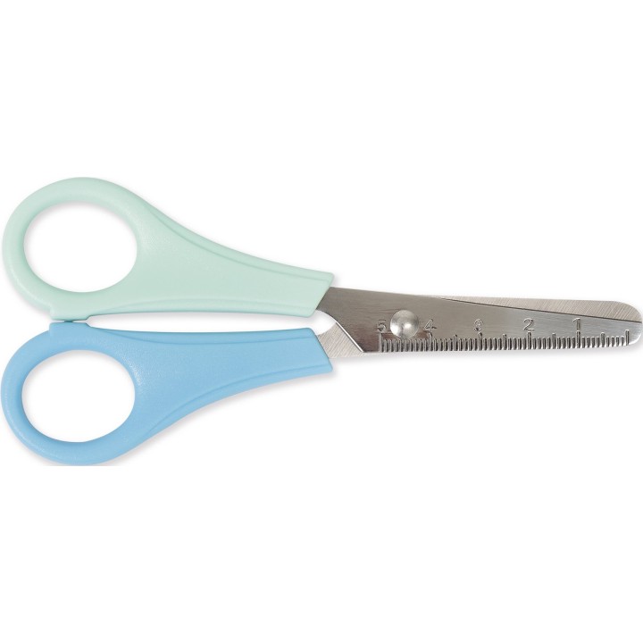 Round scissors for left-handed