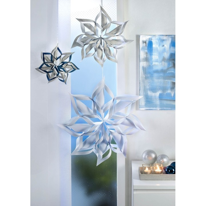 Papier glitter autocollant Rouleau 50x70cm couleur argent