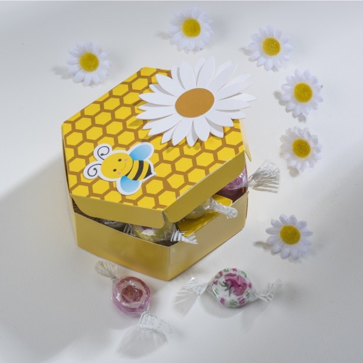 Kit boîte en papier abeille  10x10x5cm