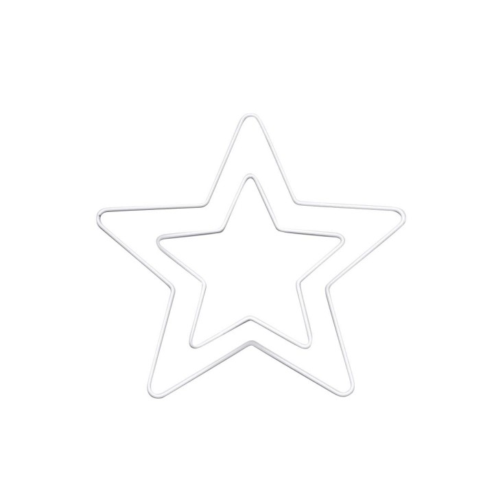 Metal star white 15 cm