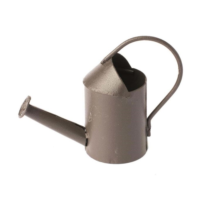 Mini-Gardening watering can and bucket rust H: 5cm