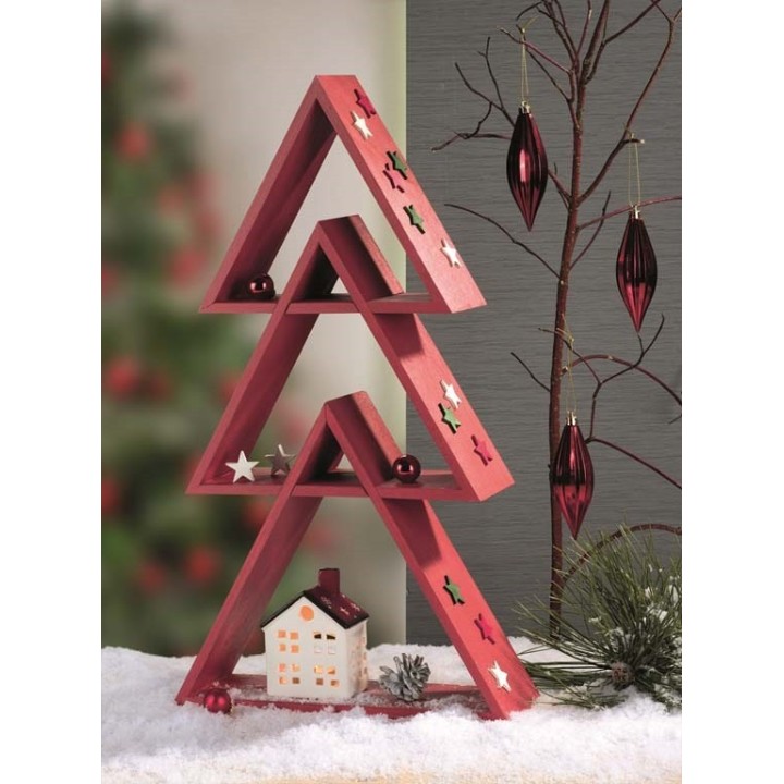 Cadre bois design triangle 3pcs 32x28x10/29x25x10/25x21x10cm