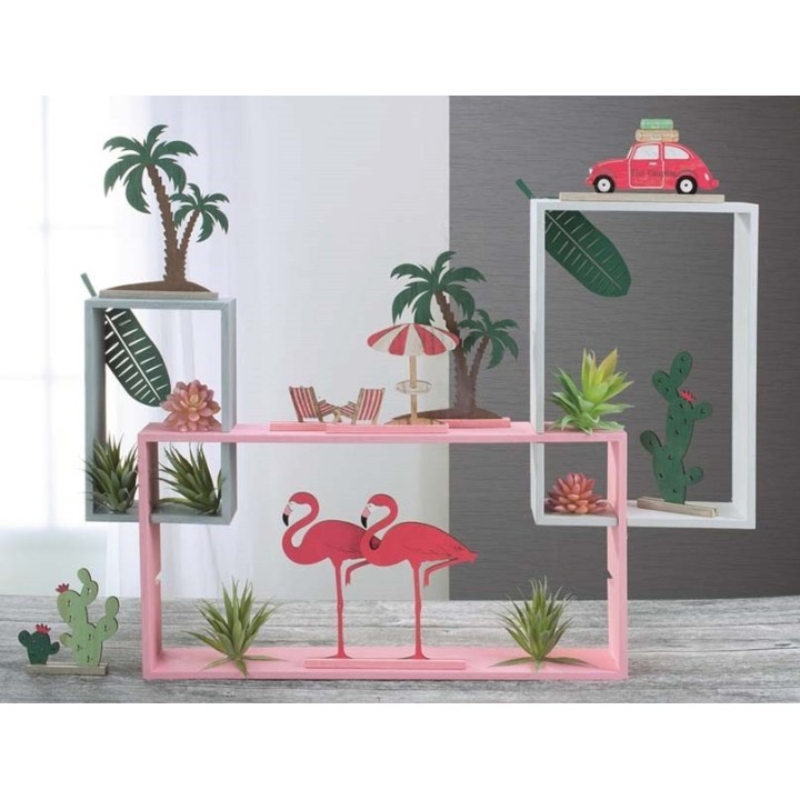Cadre bois design rectangle 3pcs 60x30x10/18x27x10cm/39x27x10cm
