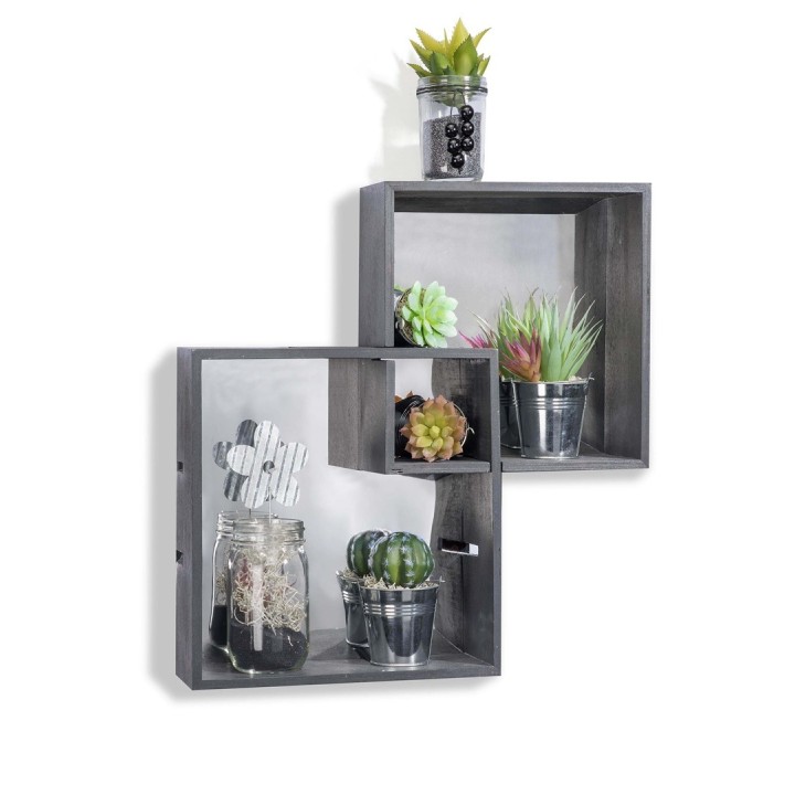 Design-Rahmen Holz Quadrat 3 Stück 30x30x10cm,27x27x10,24x24x10