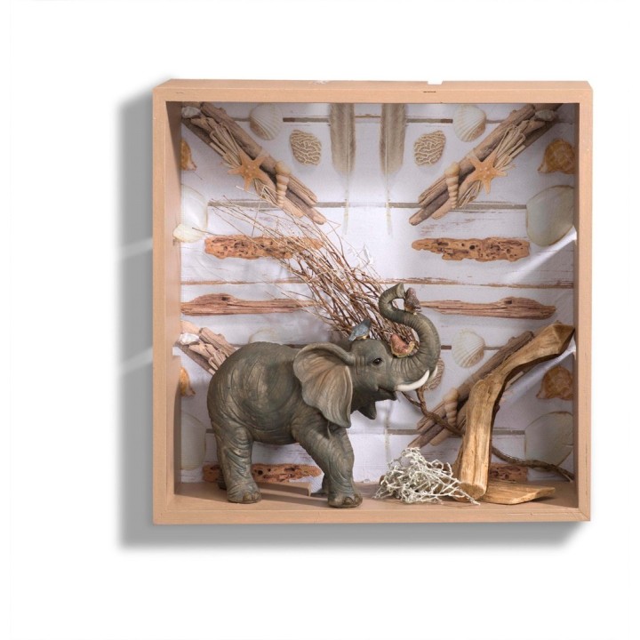 Cadre en bois design carré 3pcs 30x30x10cm,27x27x10,24x24x10cm