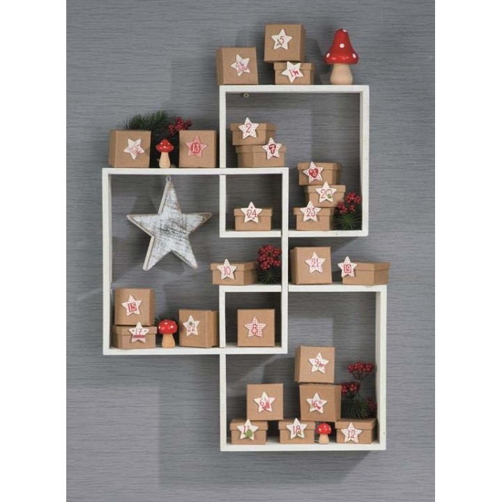 Design-Rahmen Holz Quadrat 3 Stück 30x30x10cm,27x27x10,24x24x10