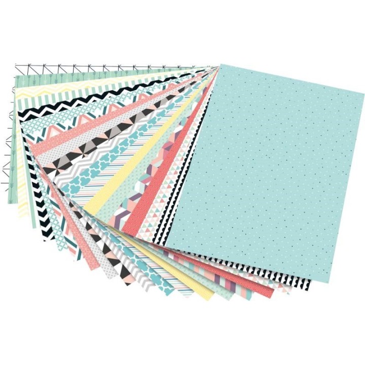 Bloc à motifs Geometrie 24x34cm, 20 feuilles