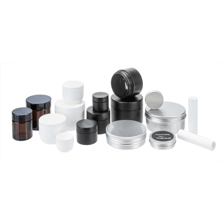 Pot de crème 30ml noir à double paroi
