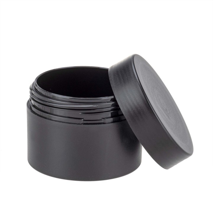 Cream jar 100ml black double-walled