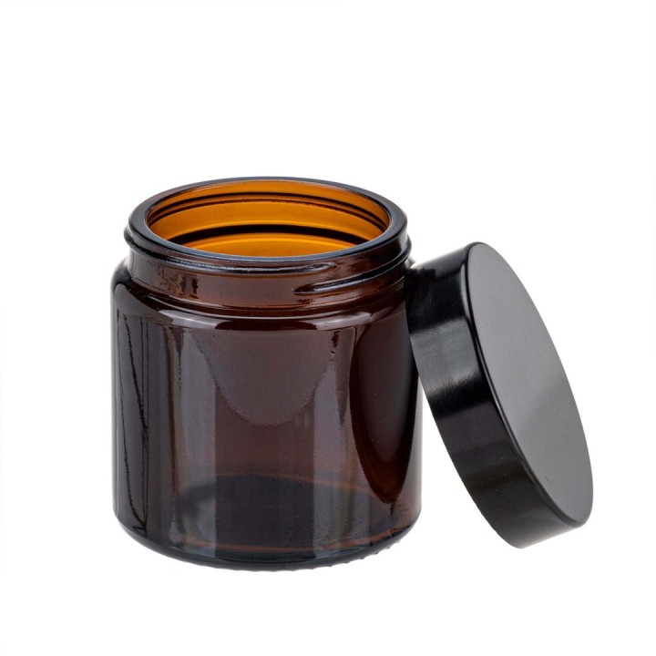 Pot en verre brun 120ml