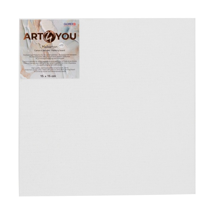 Carton à peindre 3mm 15x15cm 10pcs, 280g/m²