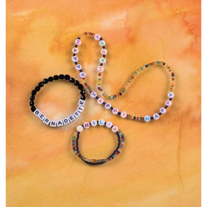 Kunststoff-Scheiben mit Loch 50g Alphabet farbig 5x2mm