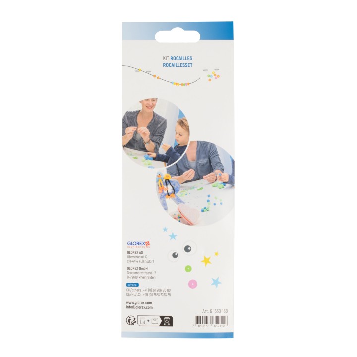 Rocailles-Set 2,6mm mit Kordel und Verschlüssen pastellfarben