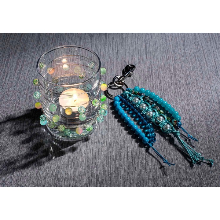 Glasperlen-Schmuckset türkis/grün sortiert