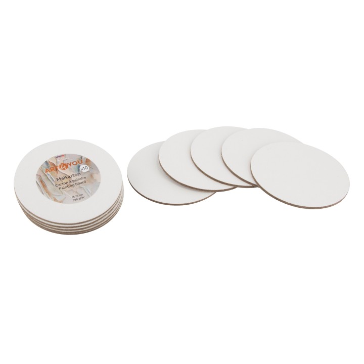 Malkarton 3mm 10cm rund 10St 280g/m²