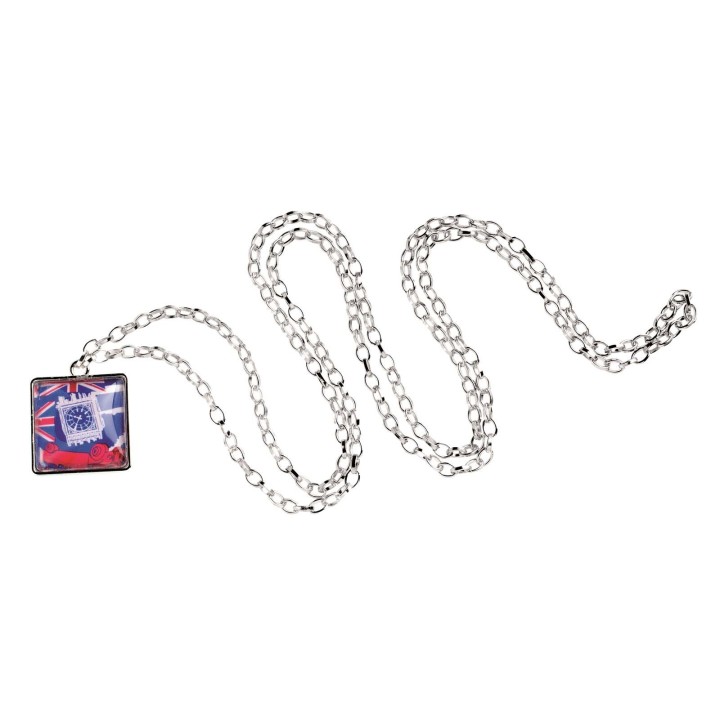 Pendentif carré couleur argent 27x27mm