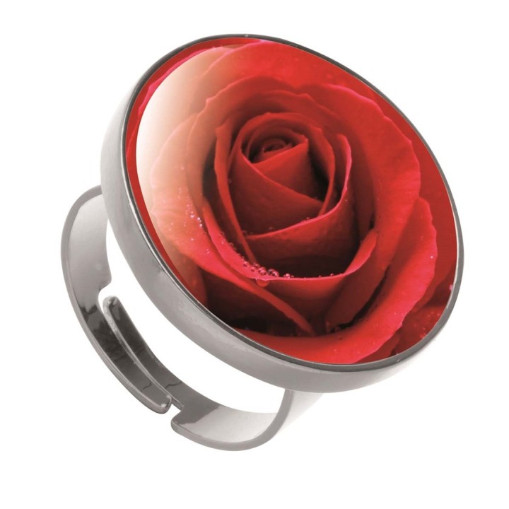 Bague ronde couleur argent Ø27mm