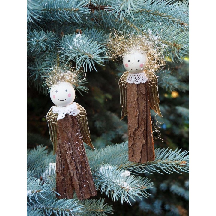 Holzkugel, weiss, 4 StÜCK Gesicht bemalt 3,5cm