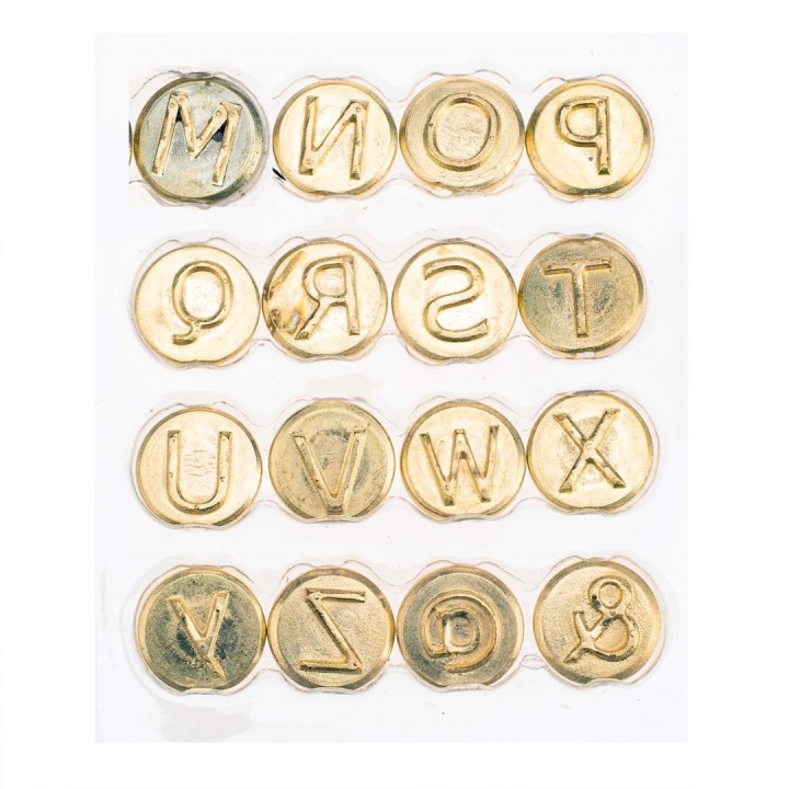 Tampons pyrograveurs lettres M-Z 16pcs